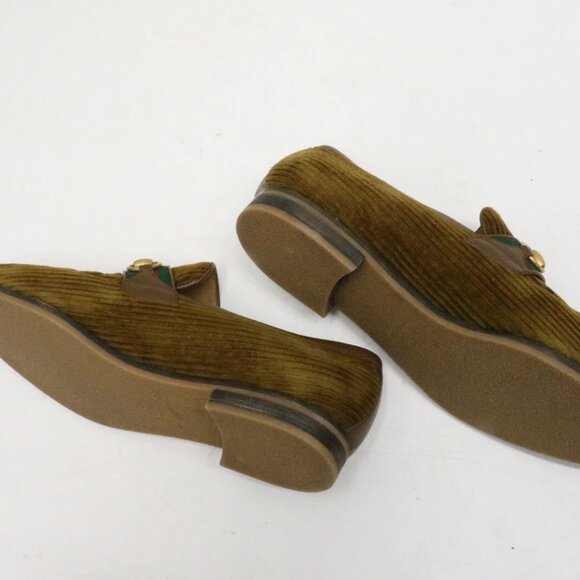 Gucci Paride Horsebit GG Logo Brow Suede Loafers Mens Size G 8.5/US 9/EU 42.5 - Picture 7 of 16